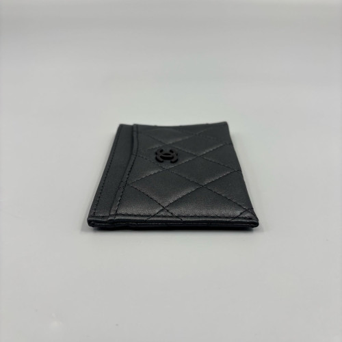 Chanel Quilted Card Holder Calfskin Black Chanel Quilted Card Holder Calfskin Black