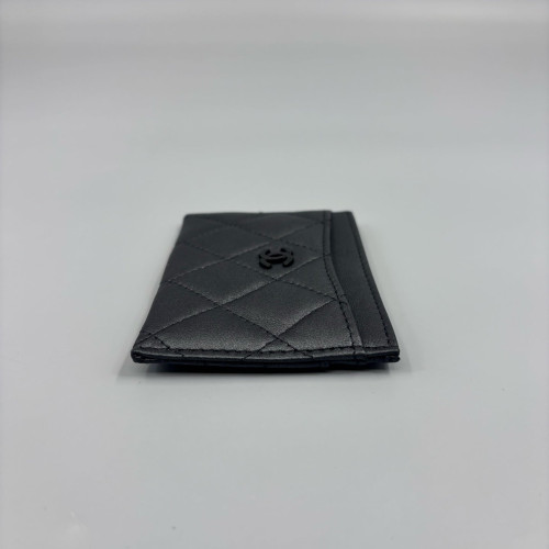 Chanel Quilted Card Holder Calfskin Black Chanel Quilted Card Holder Calfskin Black