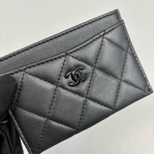 Chanel Quilted Card Holder Calfskin Black Chanel Quilted Card Holder Calfskin Black