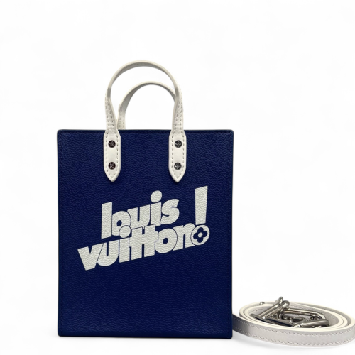 Louis Vuitton Sac Plat Xs Calfskin Blue White