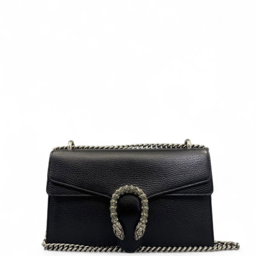 Gucci Strass Meium Dionysus Grained Calfskin Black