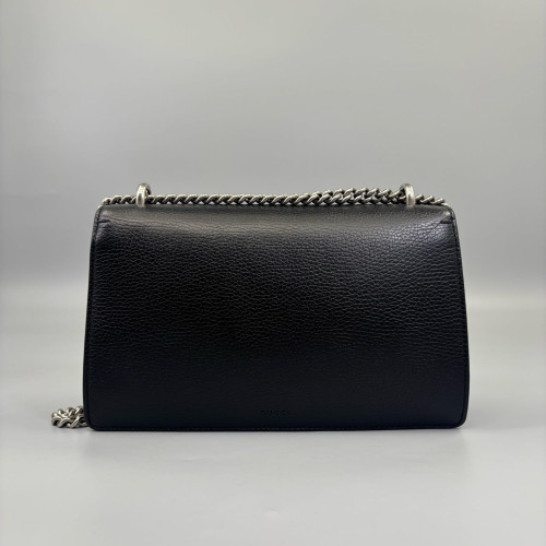 Gucci Strass Meium Dionysus Grained Calfskin Black
