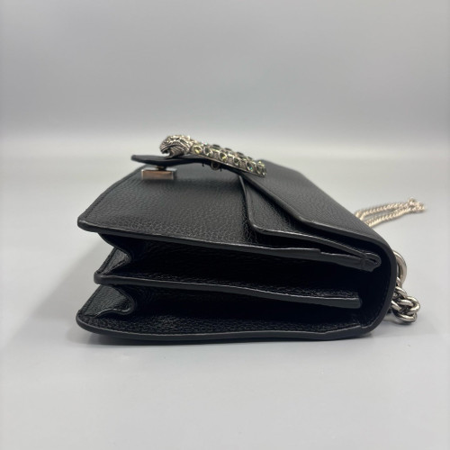 Gucci Strass Meium Dionysus Grained Calfskin Black