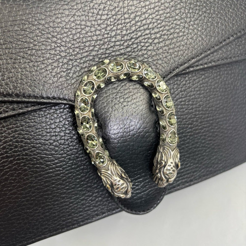 Gucci Strass Meium Dionysus Grained Calfskin Black