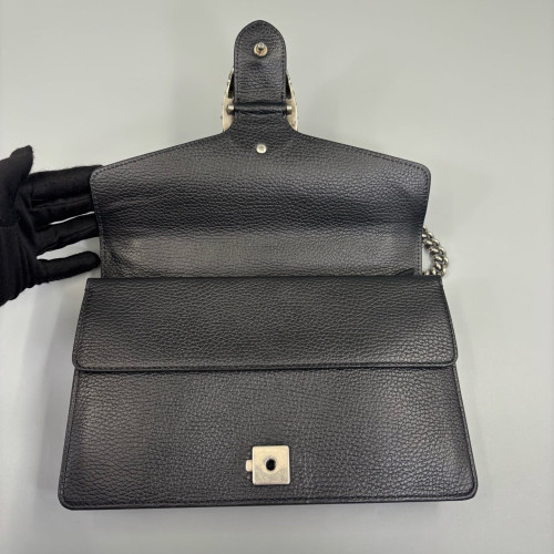 Gucci Strass Meium Dionysus Grained Calfskin Black