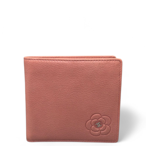 Chanel Camellia Compact Wallet Calfskin Pink