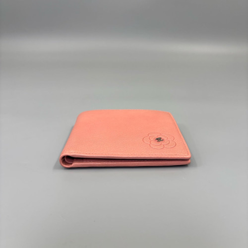 Chanel Camellia Compact Wallet Calfskin Pink