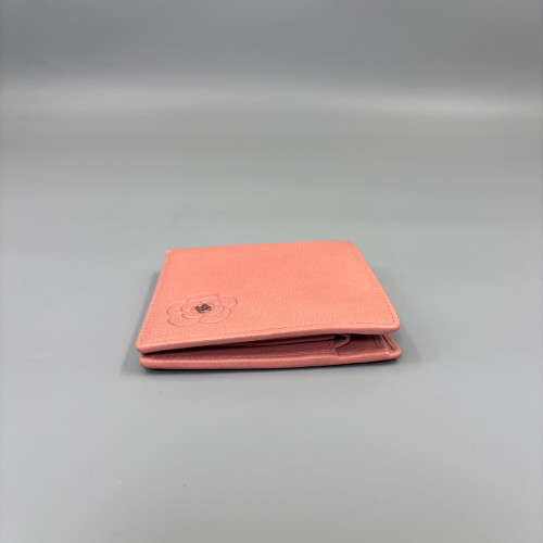 Chanel Camellia Compact Wallet Calfskin Pink
