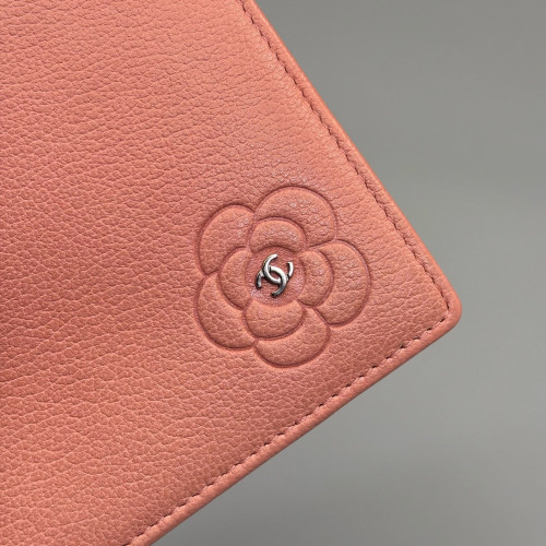 Chanel Camellia Compact Wallet Calfskin Pink