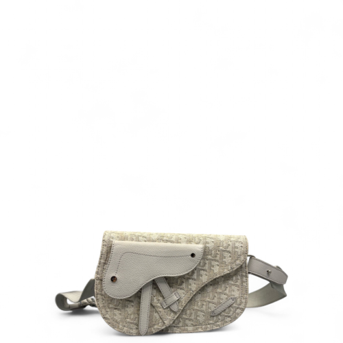 Dior Men Saddle Pouch Oblique White Grey Dior Men Saddle Pouch Oblique White Grey