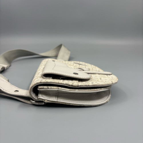 Dior Men Saddle Pouch Oblique White Grey Dior Men Saddle Pouch Oblique White Grey