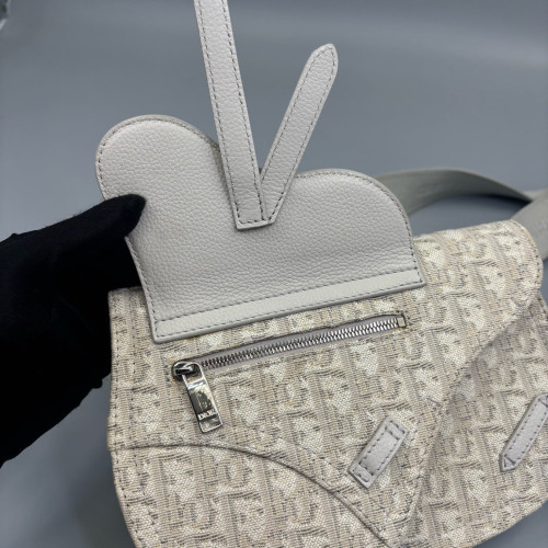 Dior Men Saddle Pouch Oblique White Grey Dior Men Saddle Pouch Oblique White Grey
