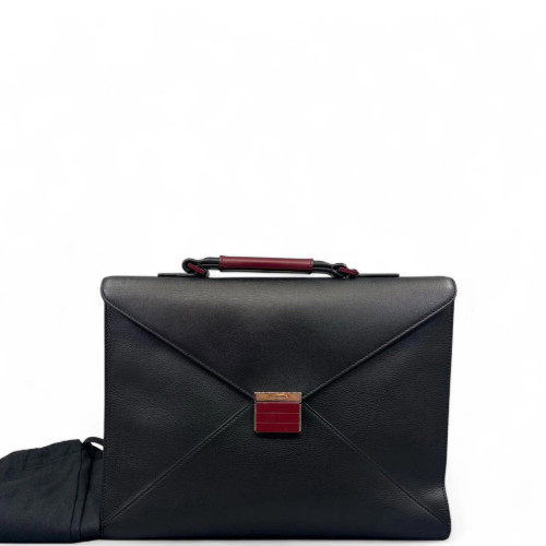 Dior Briefcase Calfskin Black