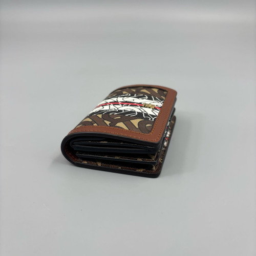 Burberry Wallet On Chain WOC Monogram Calfskin Brown Beige Black Burberry Wallet On Chain WOC Monogram Calfskin Brown Beige Black