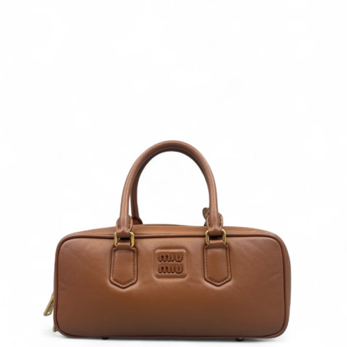 Miu Miu Medium Arcadie Smooth Calfskin Tan