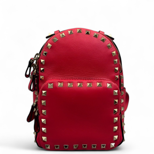 Valentino Rockstud Backpack Calfskin Red Valentino Rockstud Backpack Calfskin Red
