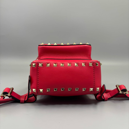 Valentino Rockstud Backpack Calfskin Red Valentino Rockstud Backpack Calfskin Red