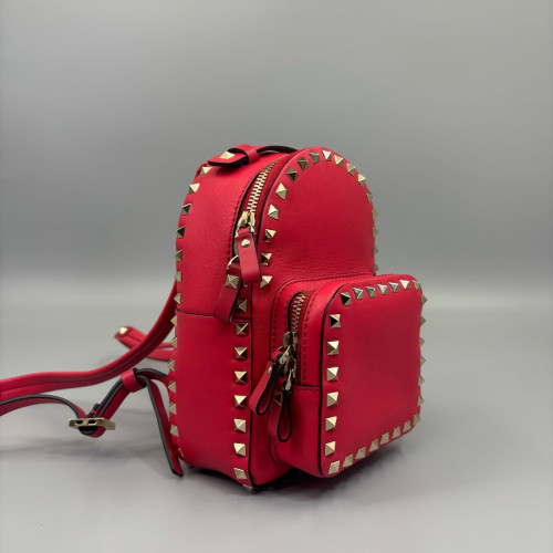 Valentino Rockstud Backpack Calfskin Red Valentino Rockstud Backpack Calfskin Red