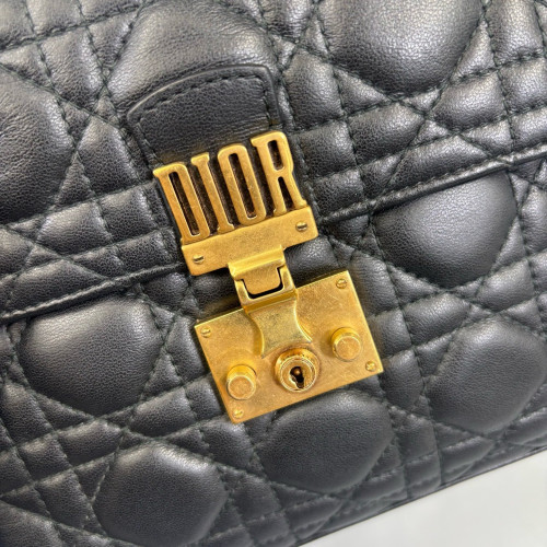 Dior Flap Bag Calfskin Black Dior Flap Bag Calfskin Black