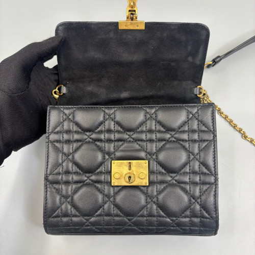 Dior Flap Bag Calfskin Black Dior Flap Bag Calfskin Black