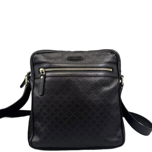 Gucci Diamante Crossbody Bag Coated Canvas Black