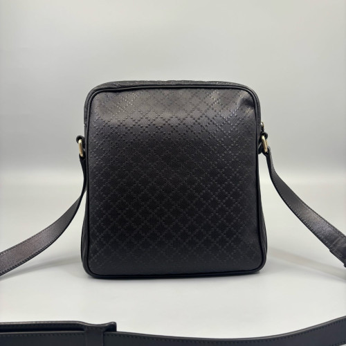 Gucci Diamante Crossbody Bag Coated Canvas Black