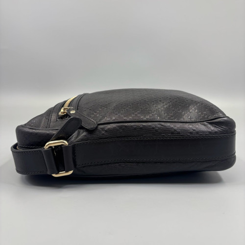 Gucci Diamante Crossbody Bag Coated Canvas Black