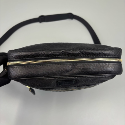 Gucci Diamante Crossbody Bag Coated Canvas Black