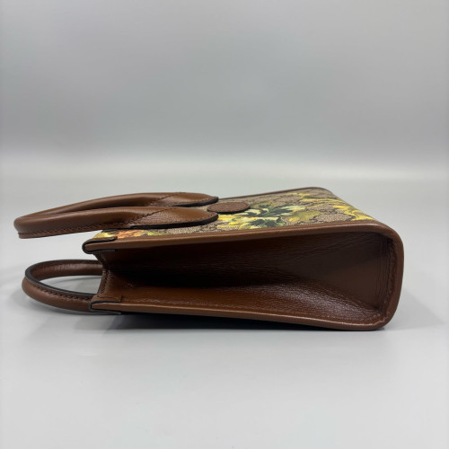 Gucci Print Crossbody Bag GG Supreme Monogram Calfskin Brown Khaki