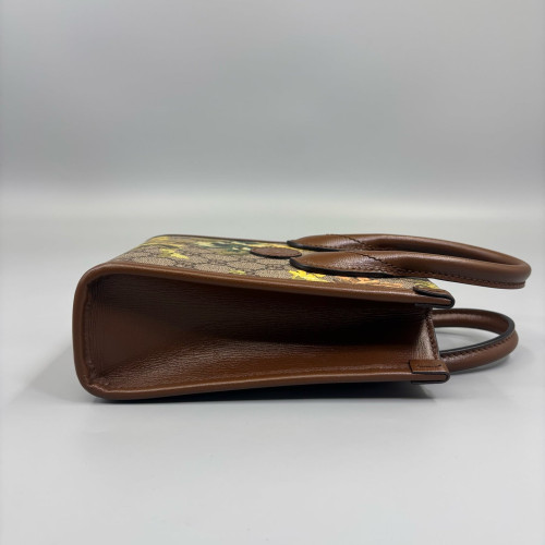 Gucci Print Crossbody Bag GG Supreme Monogram Calfskin Brown Khaki