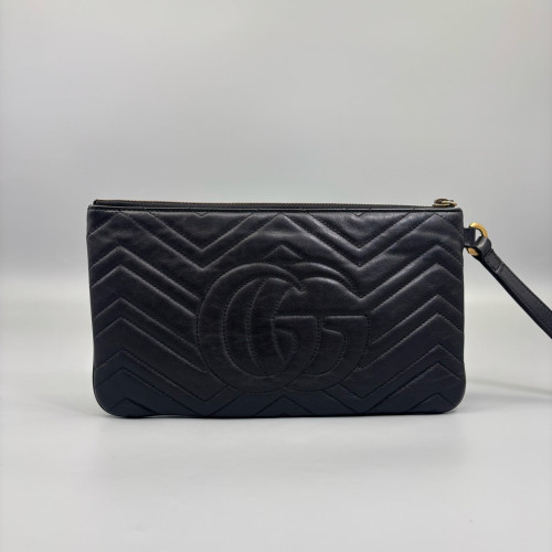 Gucci Chevron Clutch Calfskin Black Gucci Chevron Clutch Calfskin Black