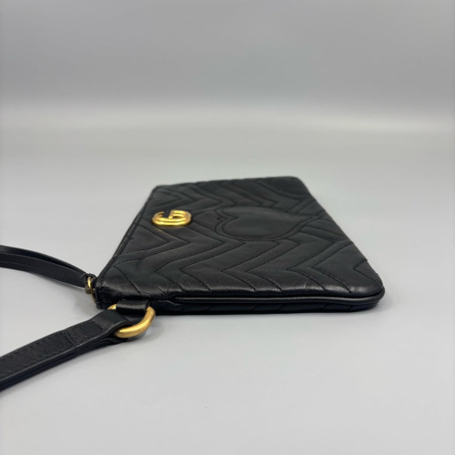 Gucci Chevron Clutch Calfskin Black Gucci Chevron Clutch Calfskin Black