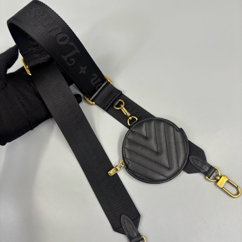 Louis Vuitton New Wave Multi Pochette Calfskin Black Louis Vuitton New Wave Multi Pochette Calfskin Black