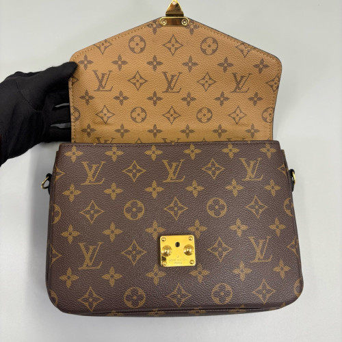 Louis Vuitton Pochette Metis Reverse Monogram Brown Black
