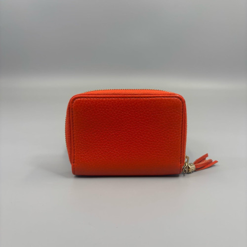 Gucci Card Holder Grained Calfskin Red