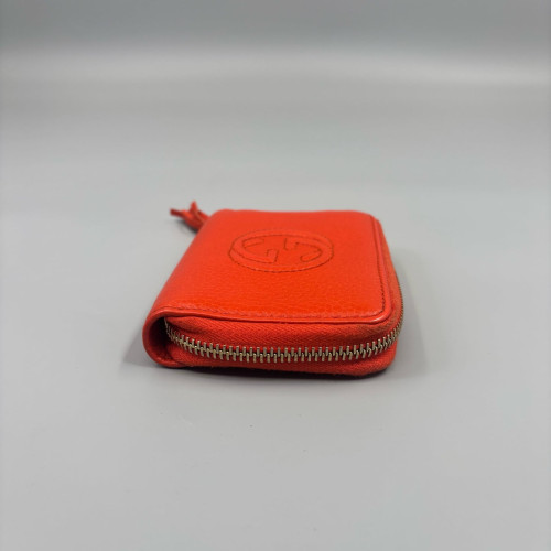 Gucci Card Holder Grained Calfskin Red