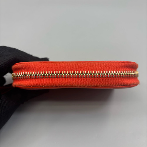 Gucci Card Holder Grained Calfskin Red