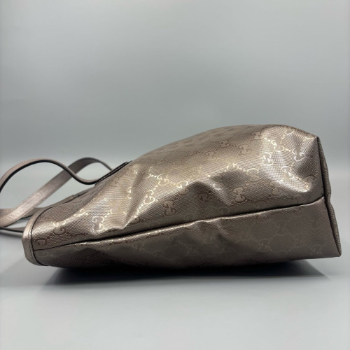 Gucci Vintage Shopping Tote GG Plus Monogram Calfskin Grey