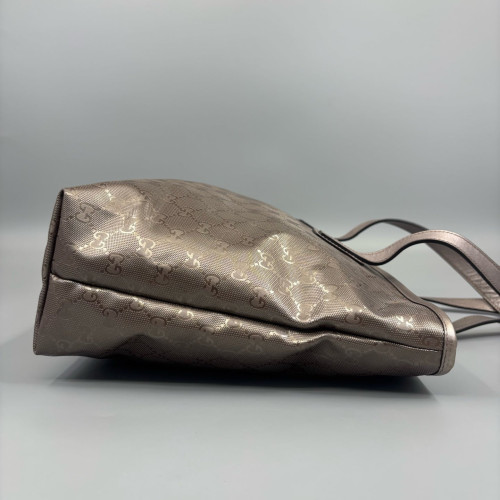 Gucci Vintage Shopping Tote GG Plus Monogram Calfskin Grey