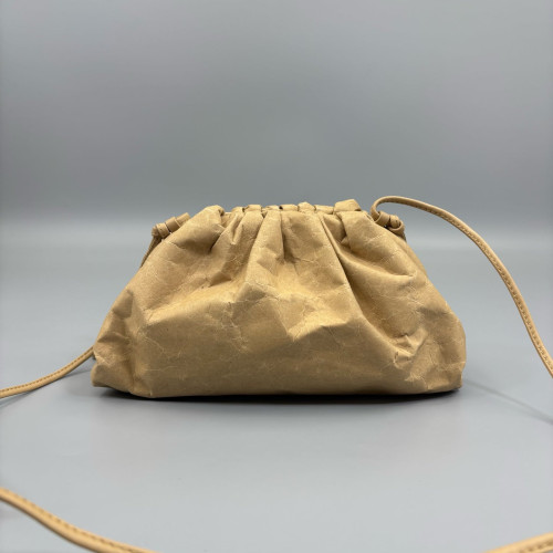 Bottega Veneta The Mini Pouch Carta Calfskin Khaki