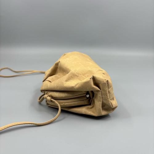 Bottega Veneta The Mini Pouch Carta Calfskin Khaki