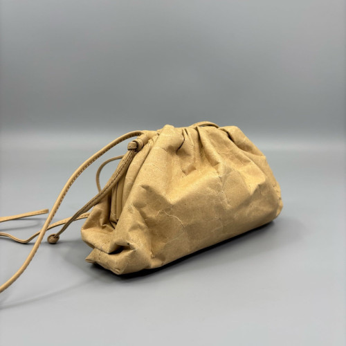 Bottega Veneta The Mini Pouch Carta Calfskin Khaki