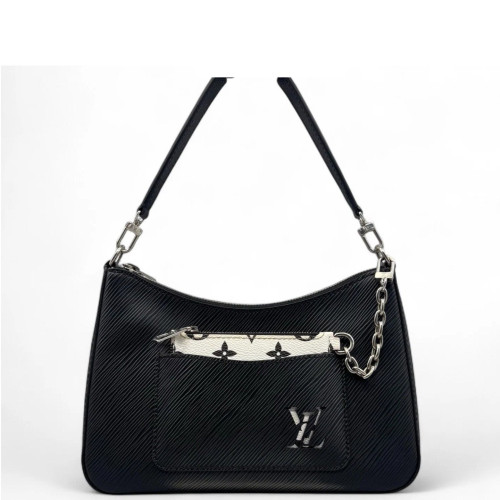 Louis Vuitton Marelle Handbag Epi Black White