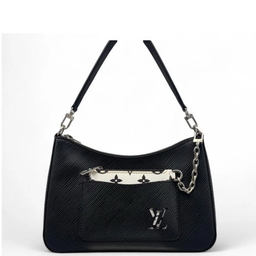 Louis Vuitton Marelle Handbag Epi Black White