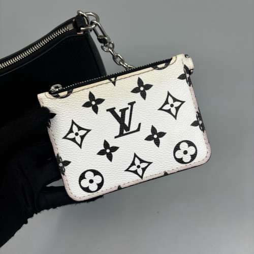 Louis Vuitton Marelle Handbag Epi Black White