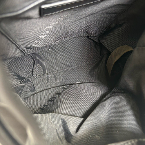 Burberry Small Rucksack Backpack Nylon Calfskin Black Brown
