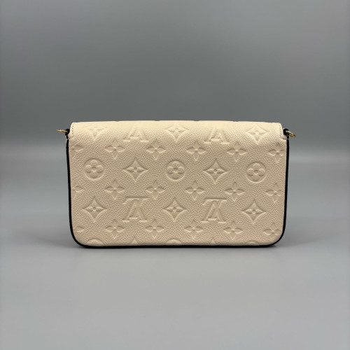 Louis Vuitton Pochette Felicie Chain Wallet Monogram Empreinte White