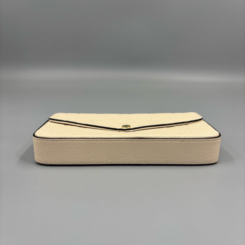 Louis Vuitton Pochette Felicie Chain Wallet Monogram Empreinte White