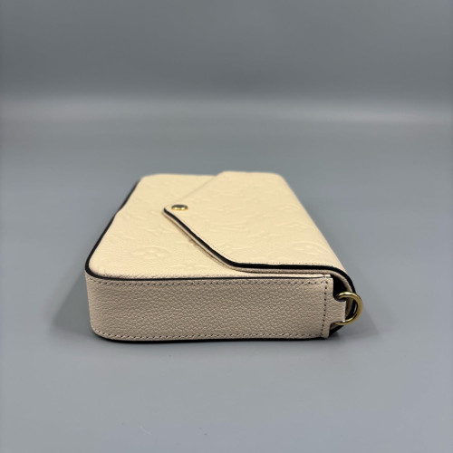 Louis Vuitton Pochette Felicie Chain Wallet Monogram Empreinte White