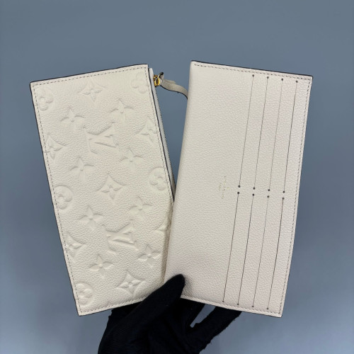 Louis Vuitton Pochette Felicie Chain Wallet Monogram Empreinte White